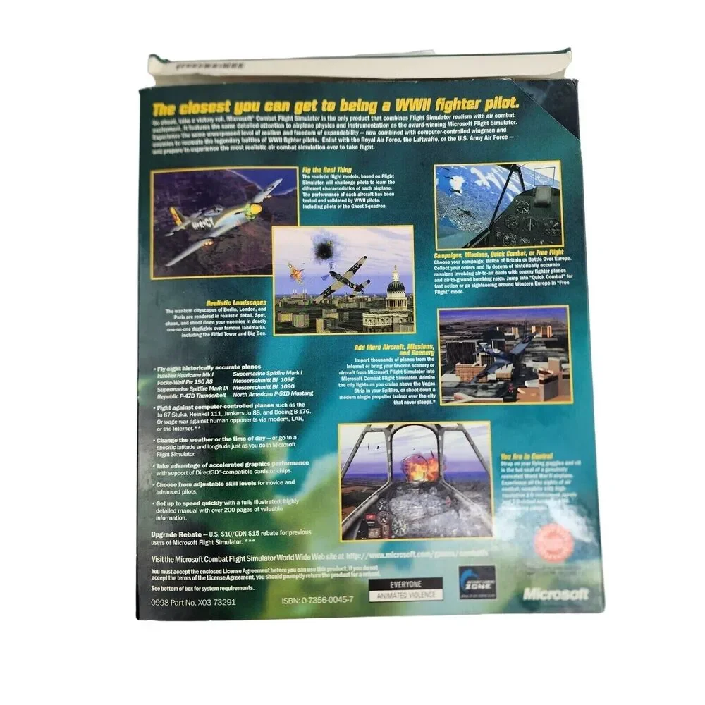 Microsoft Combat Flight Simulator WWII Europe Series Big Box